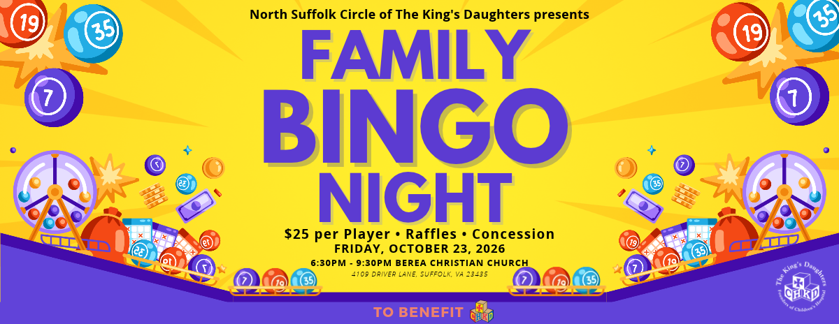 Family Bingo Night - October 23, 2026